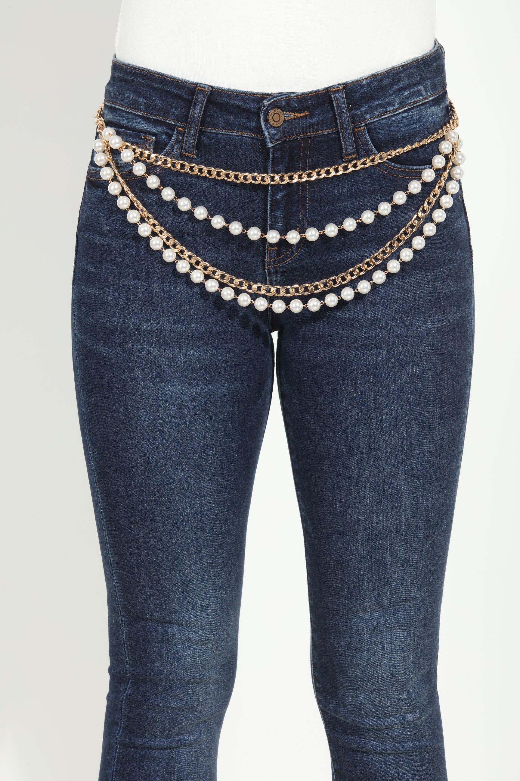 The Pearl Luxe Layered Chain Belt