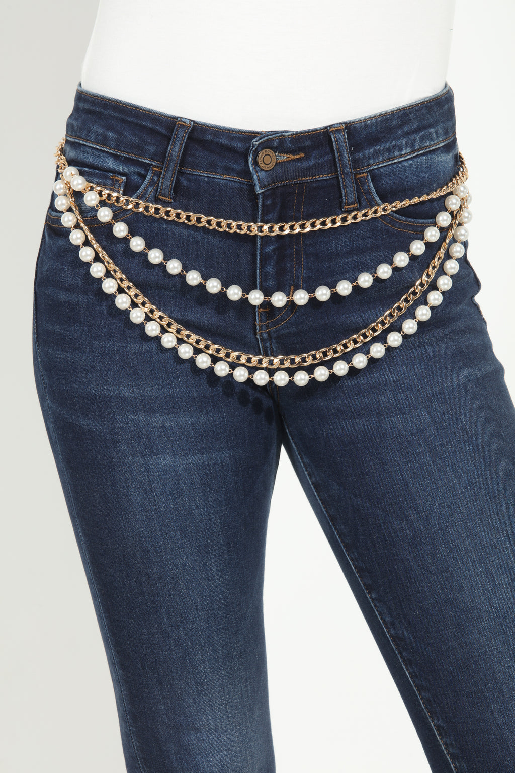 The Pearl Luxe Layered Chain Belt