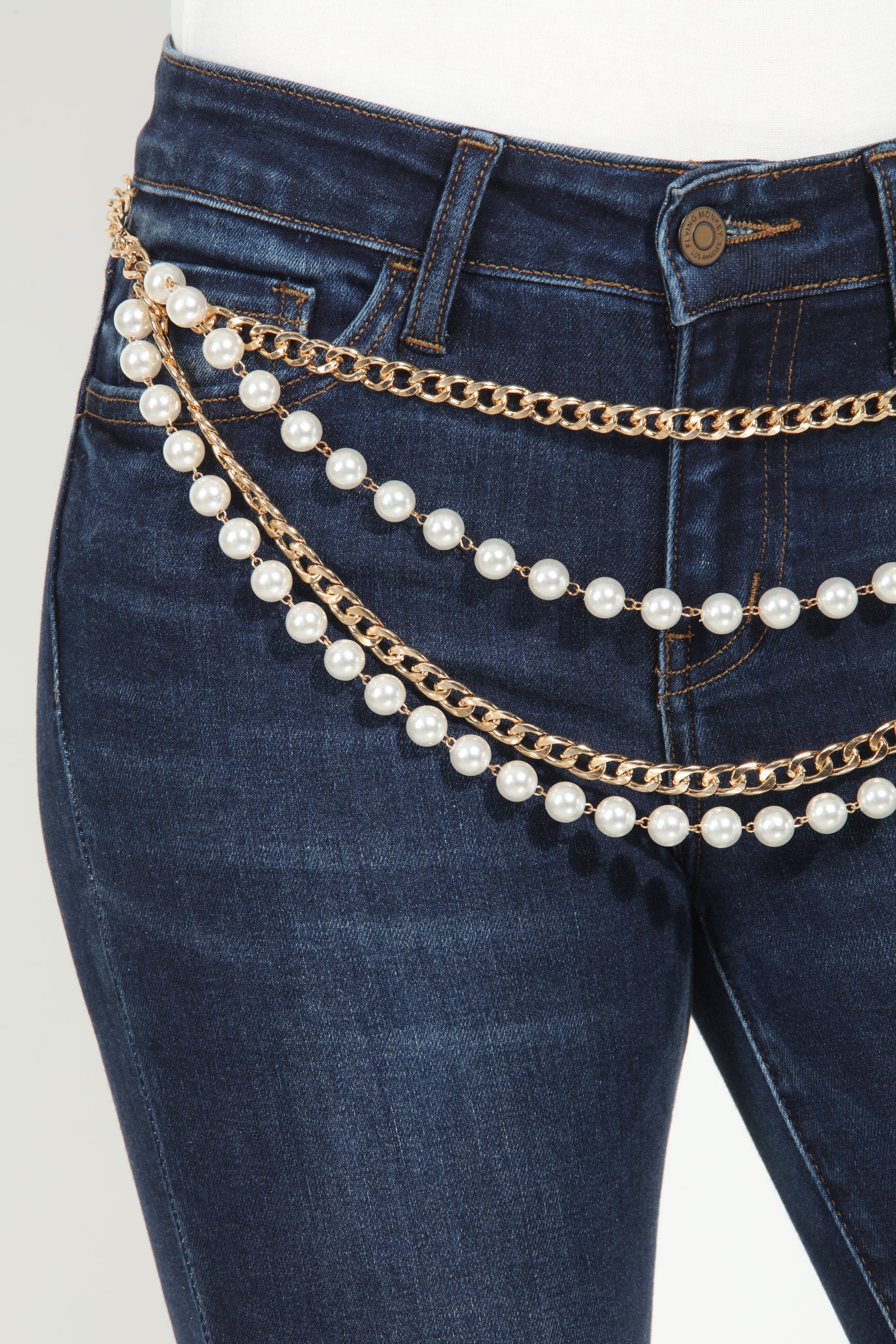 The Pearl Luxe Layered Chain Belt