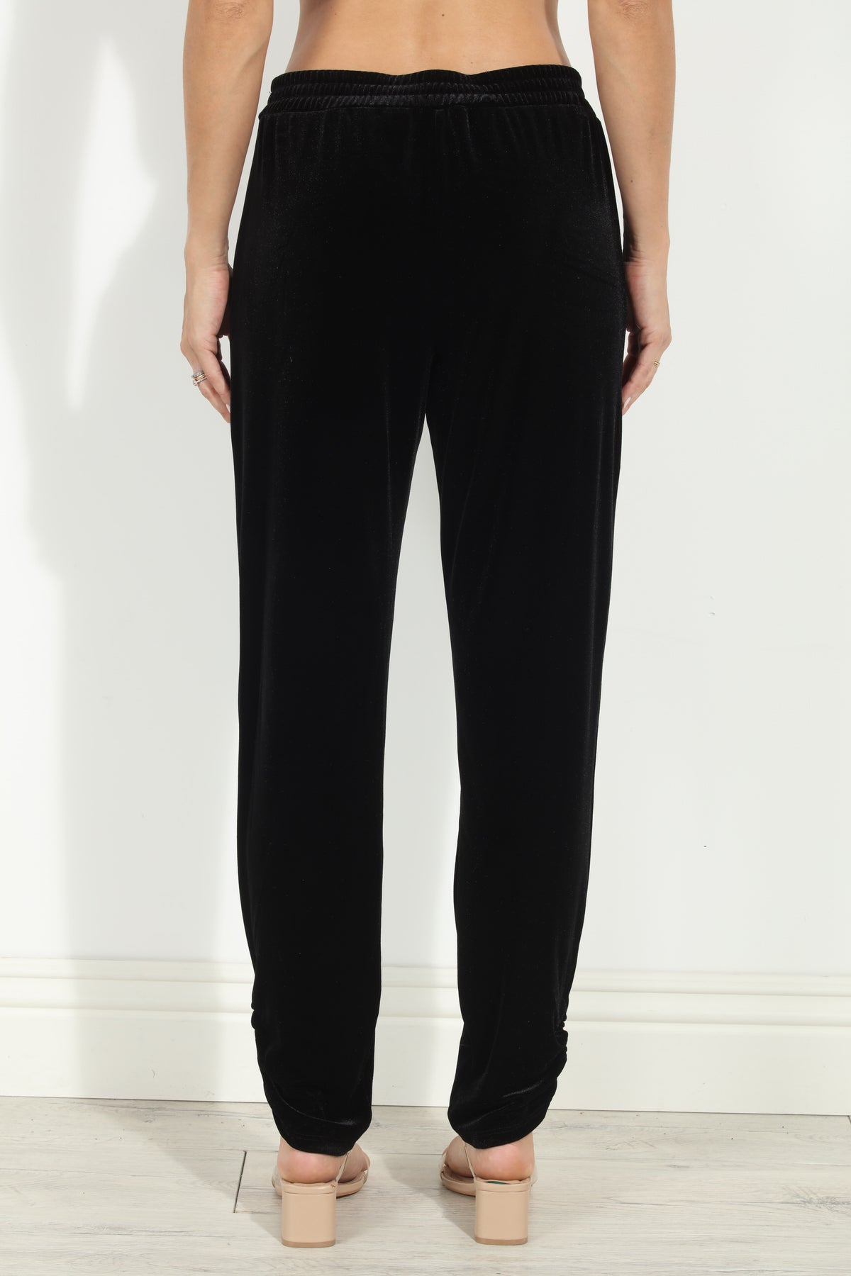 Black Velvet Stretch Joggers-BEST SELLER