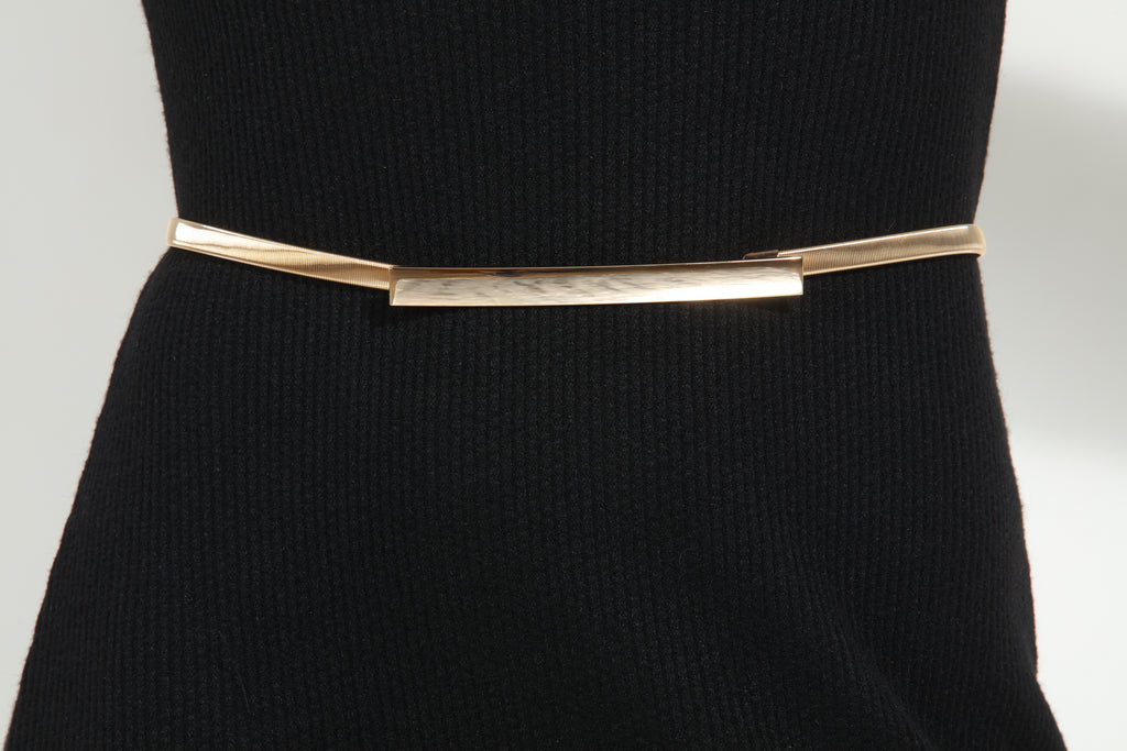 Gold Slim Metal Belt