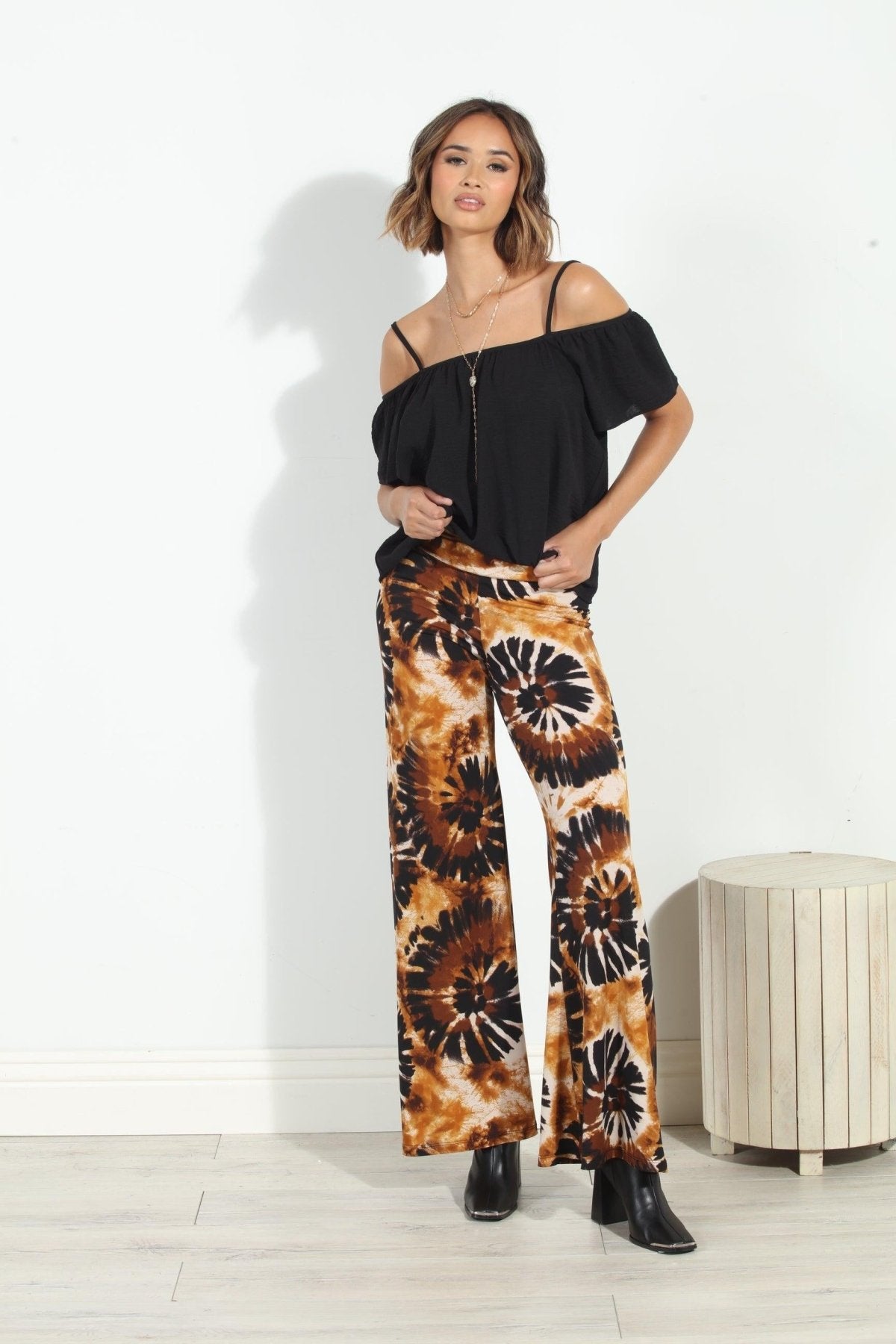 Black Airflow Cold Shoulder Tank