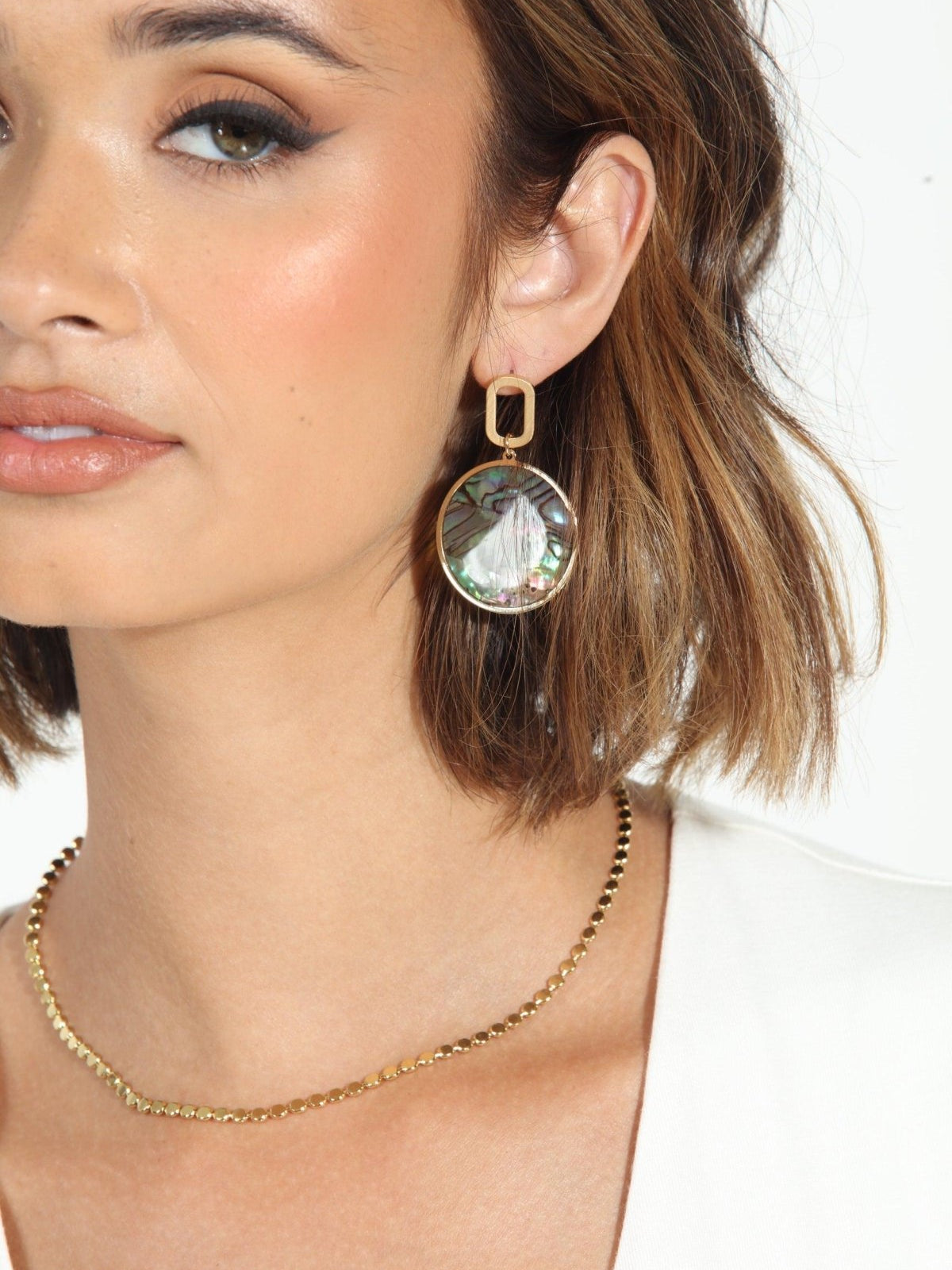 Dangle Abalone Earrings-FINAL SALE