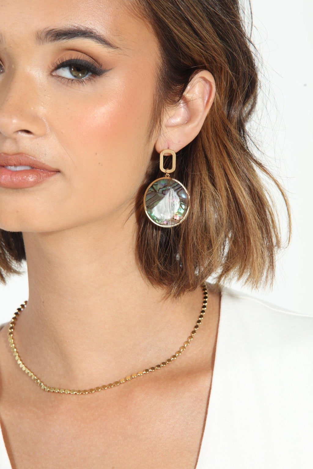 Dangle Abalone Earrings-FINAL SALE
