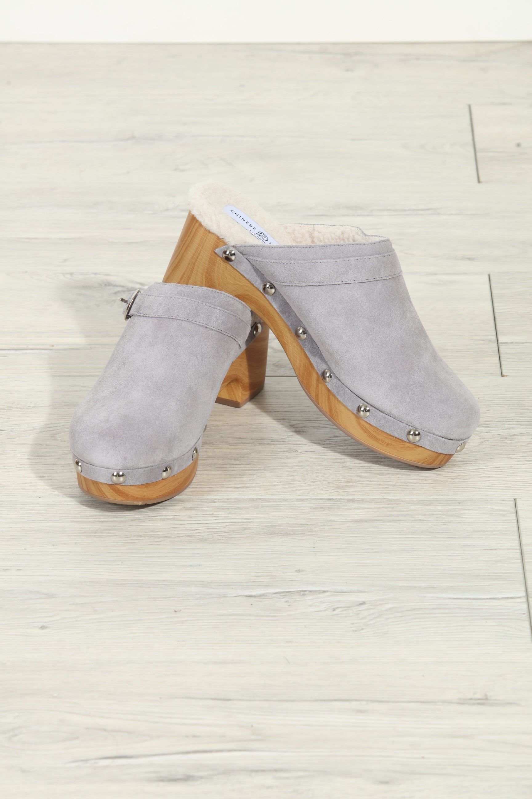 Chinese Laundry- Carlie Suede Clog- Grey