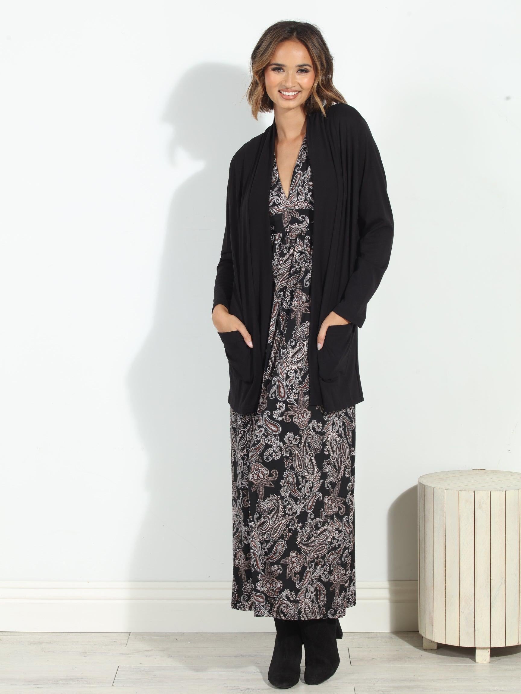 Ultra Soft French Terry Shrug-Black