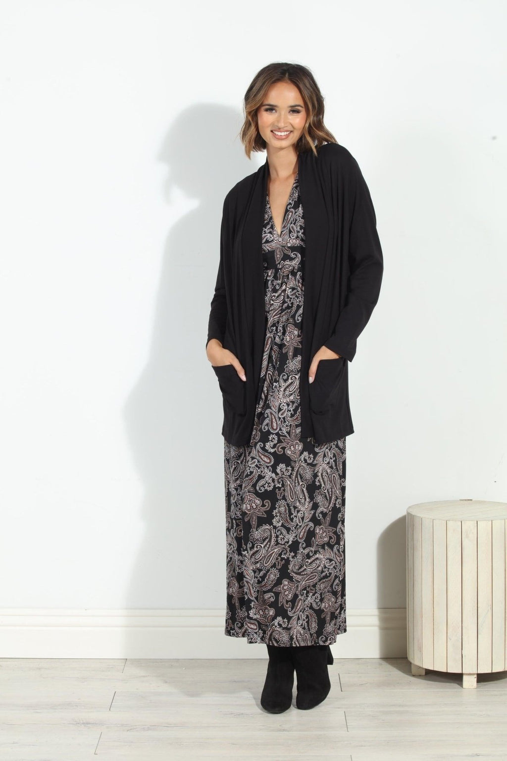 Ultra Soft French Terry Shrug-Black