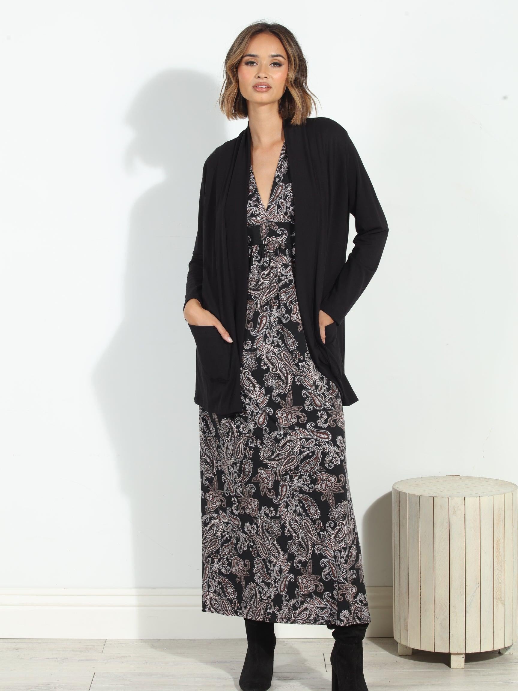 Ultra Soft French Terry Shrug-Black