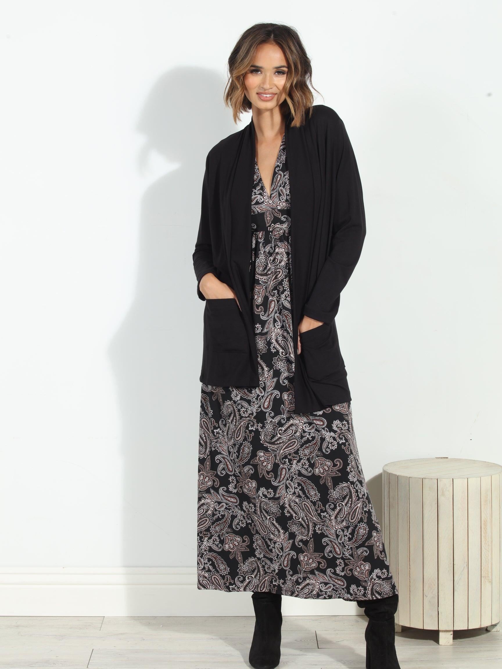 Ultra Soft French Terry Shrug-Black