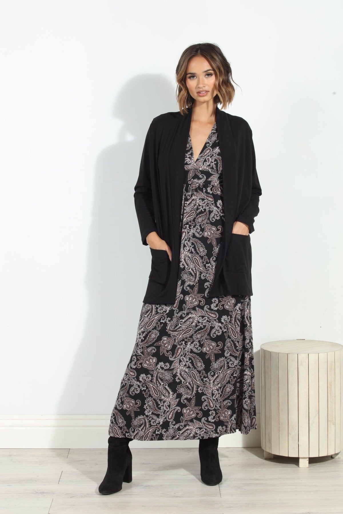 Ultra Soft French Terry Shrug-Black