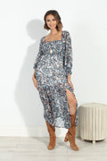 Lucila Smocked Midi Dress-FINAL SALE
