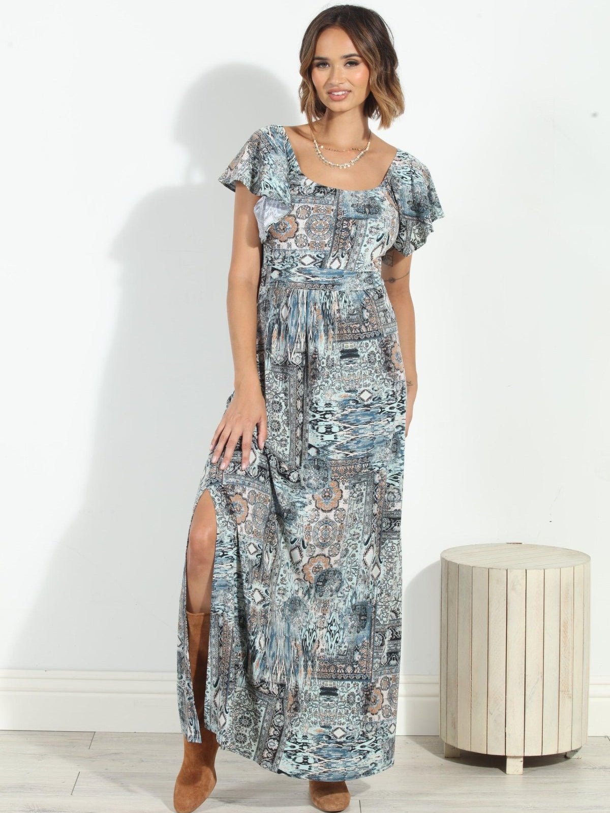 Fairfax Off The Shoulder Maxi Dress-FINAL SALE