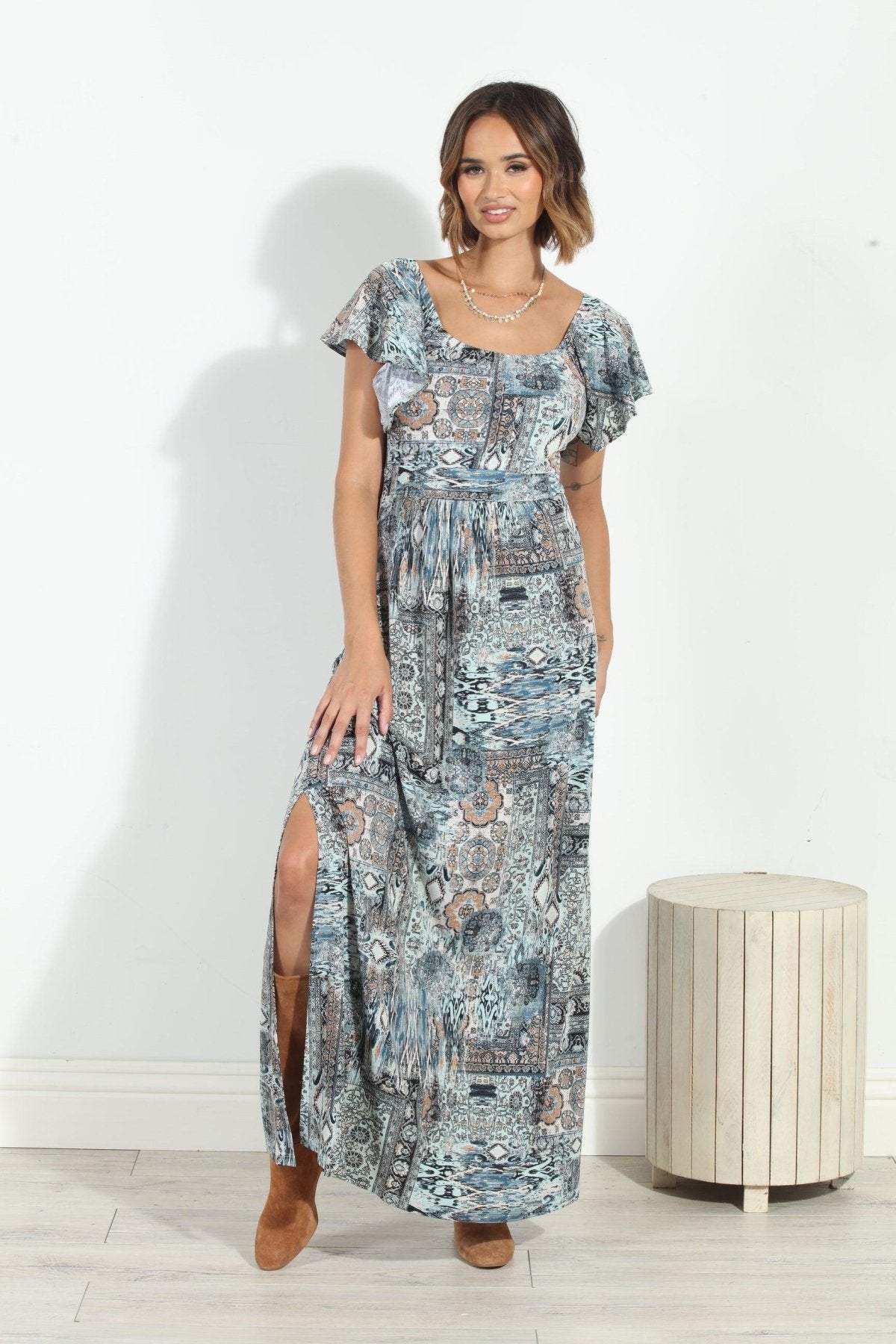 Fairfax Off The Shoulder Maxi Dress-FINAL SALE