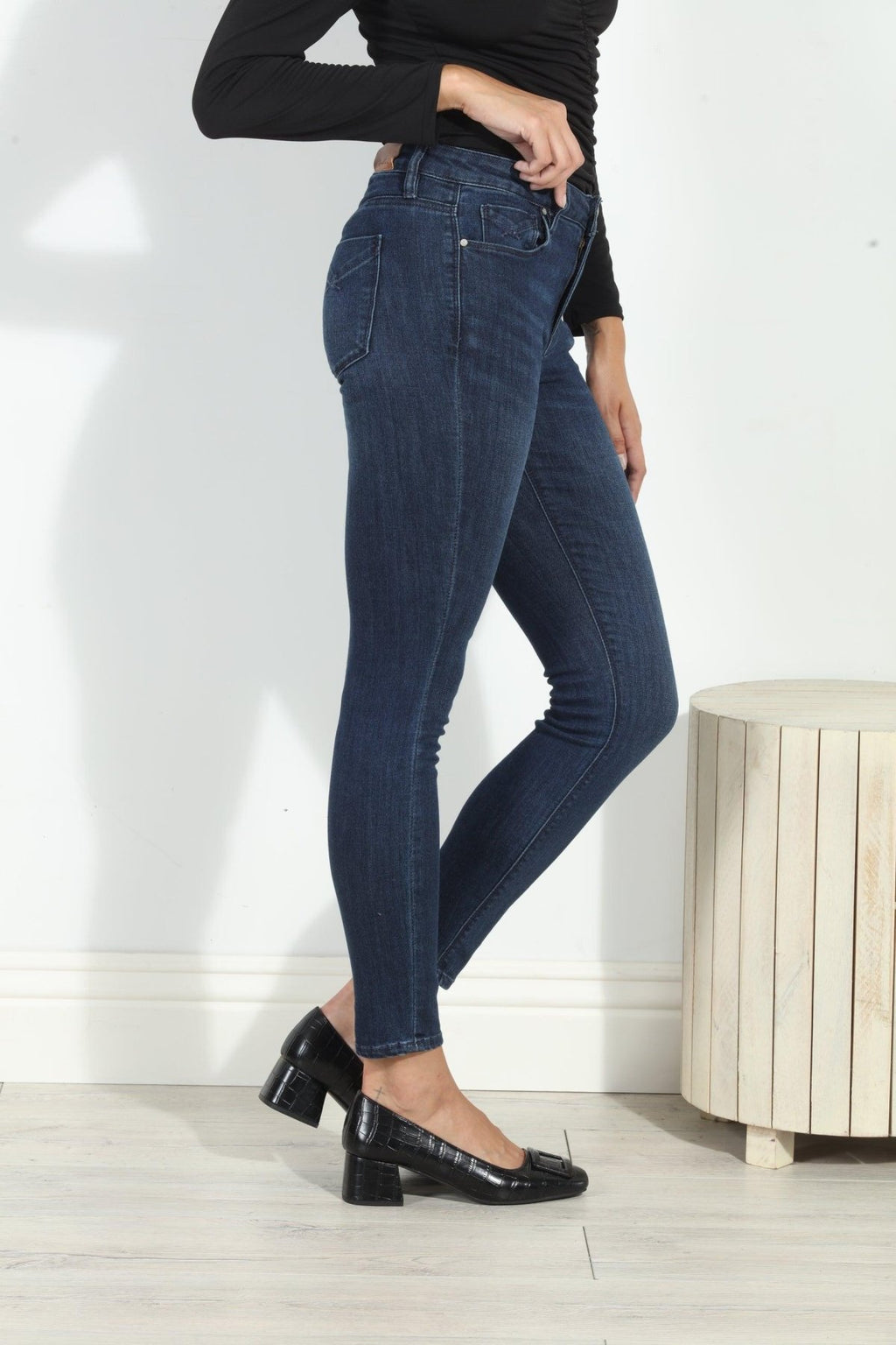 Unpublished Kora Mid Rise Skinny Jean-Dark Wash- FINAL SALE