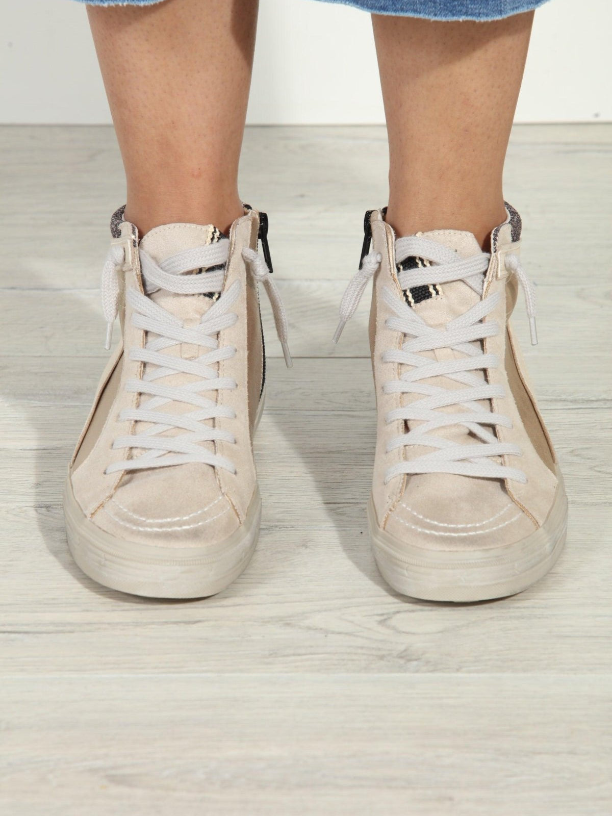 Rooney Pewter Glitter High-Top Sneakers-FINAL SALE