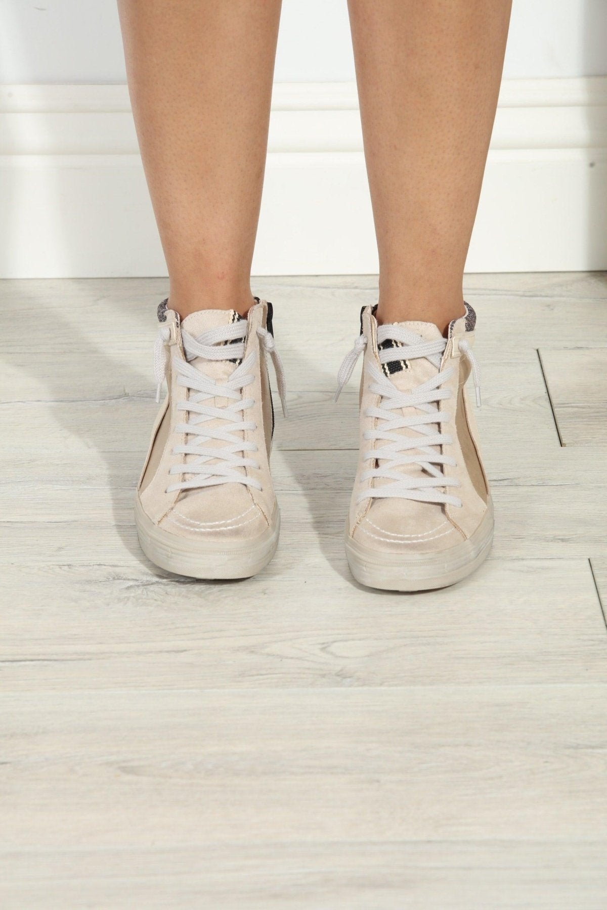 Rooney Pewter Glitter High-Top Sneakers-FINAL SALE