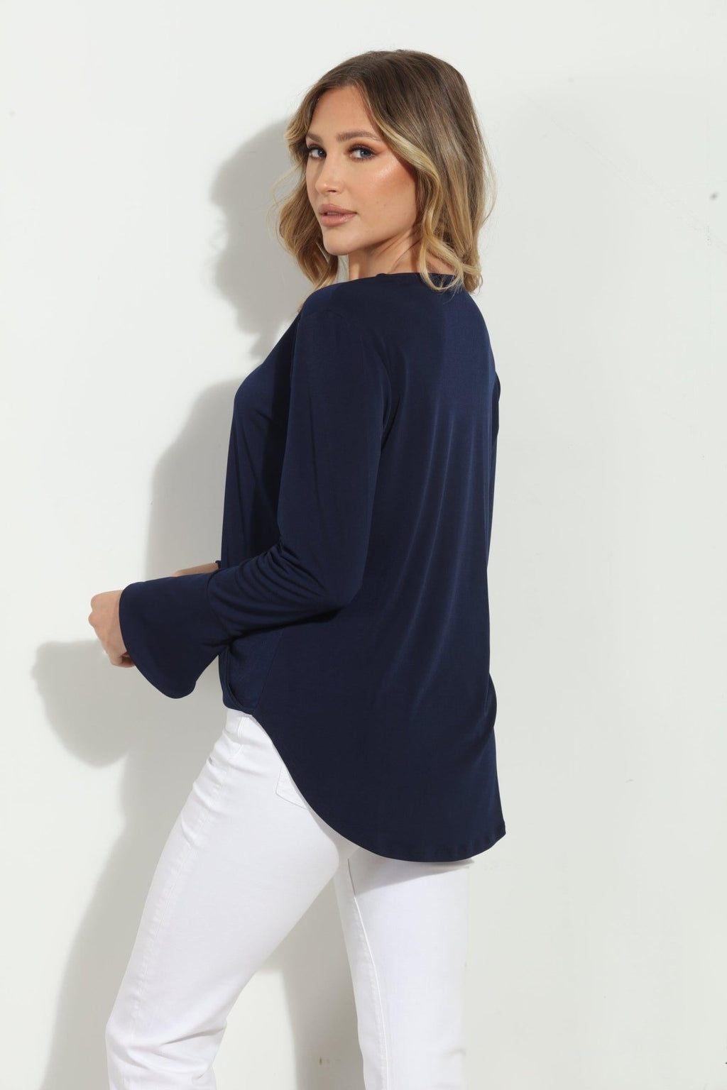 Navy Ity Surplice X Top-FINAL SALE