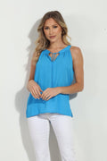 Azure Split Neck Halter Top-FINAL SALE