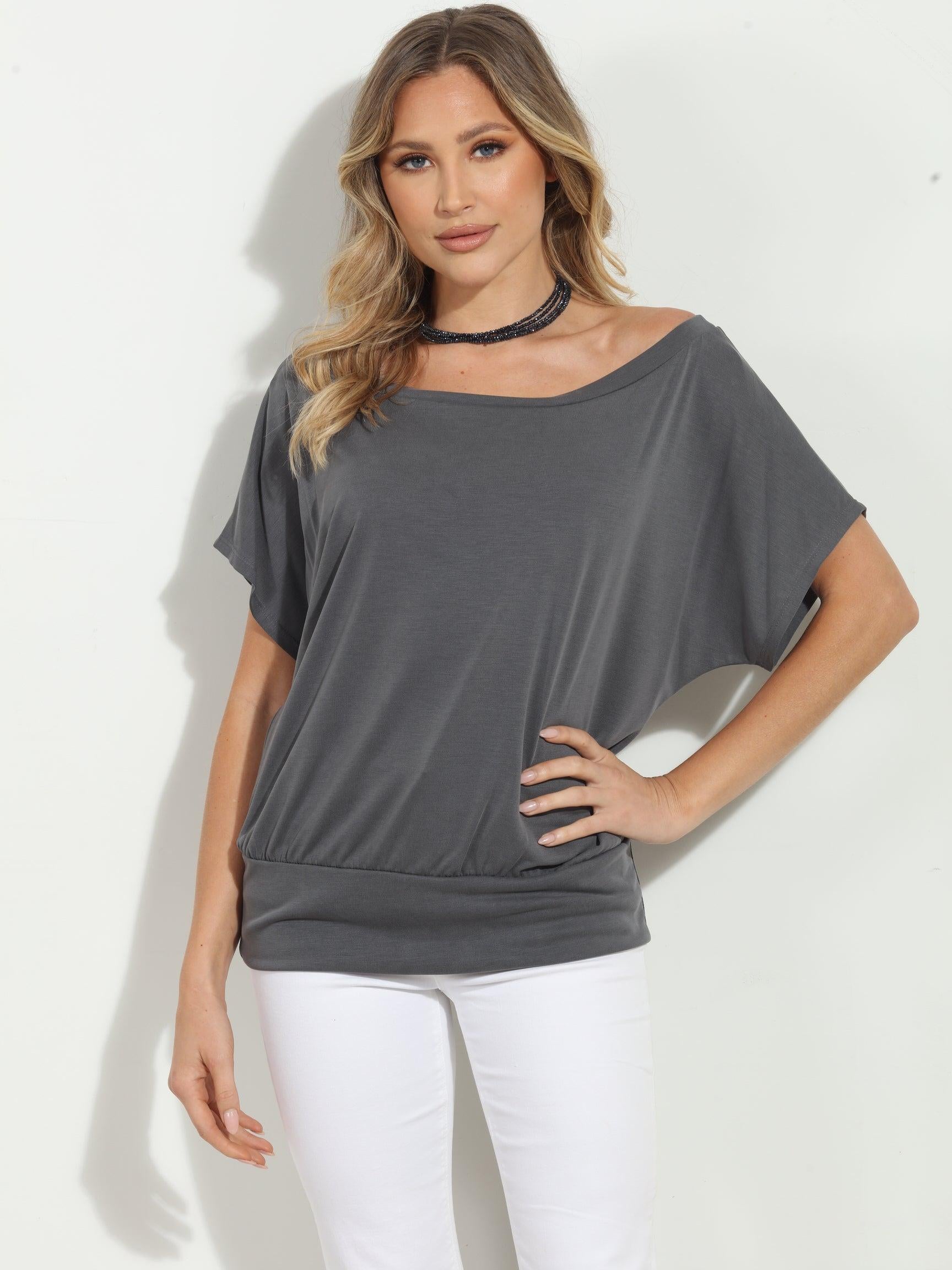 Charcoal Cupro OTS Top- BEST SELLER