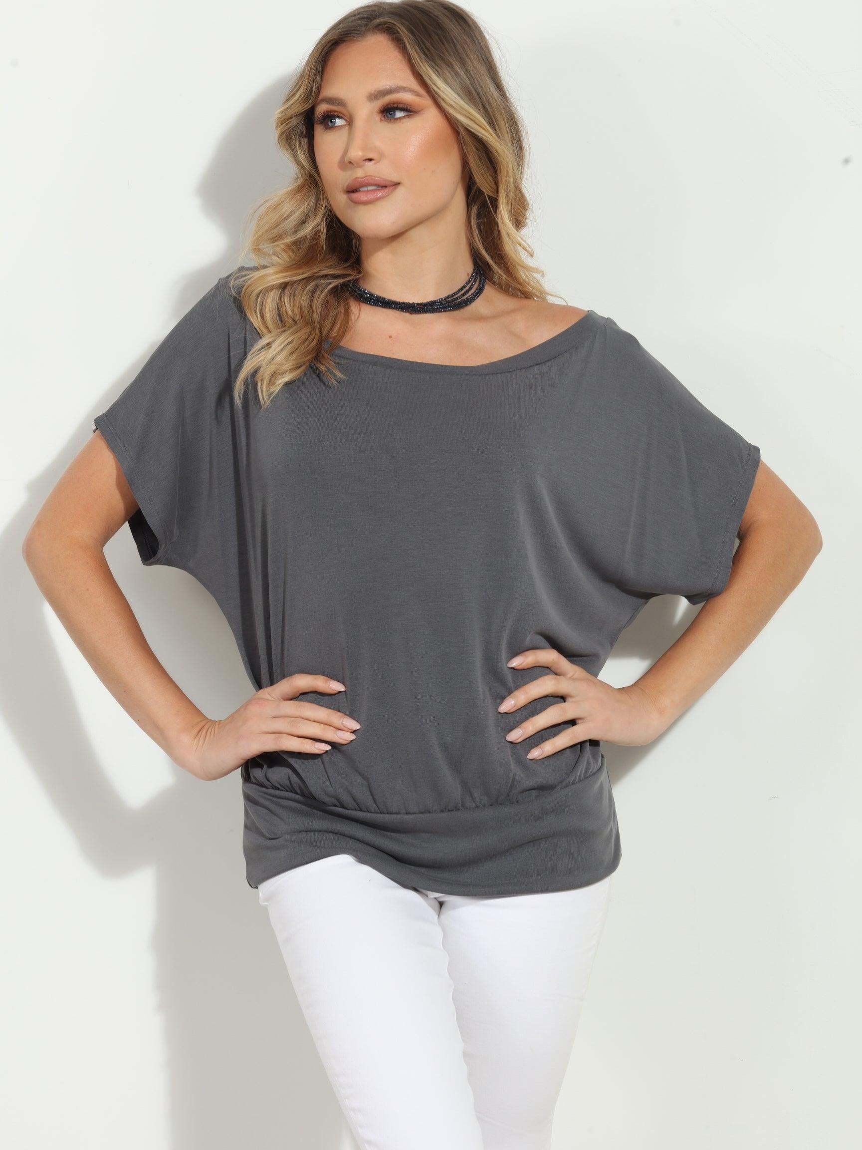 Charcoal Cupro OTS Top- BEST SELLER