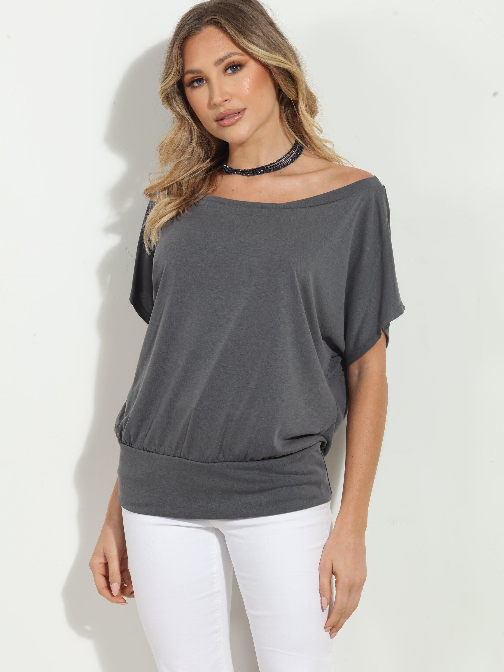 Charcoal Cupro OTS Top- BEST SELLER