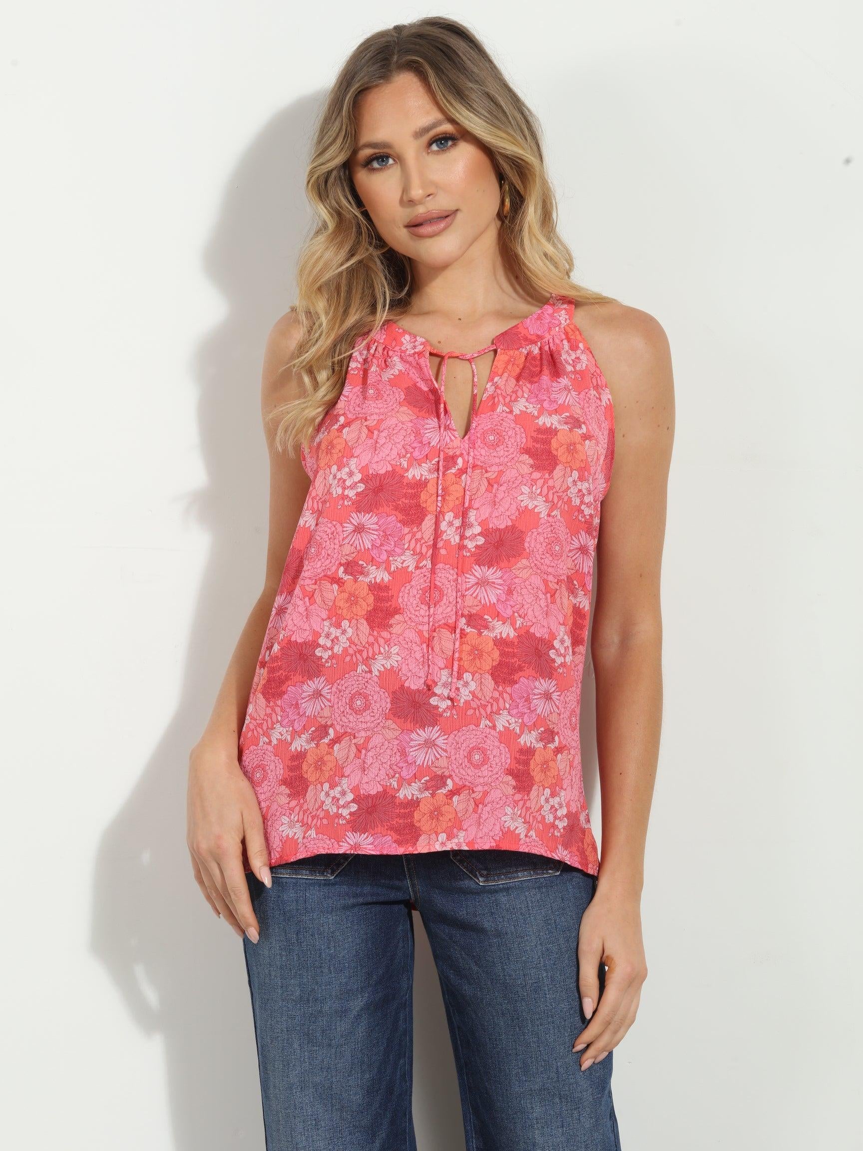 Syrus Split Neck Halter Top- FINAL SALE