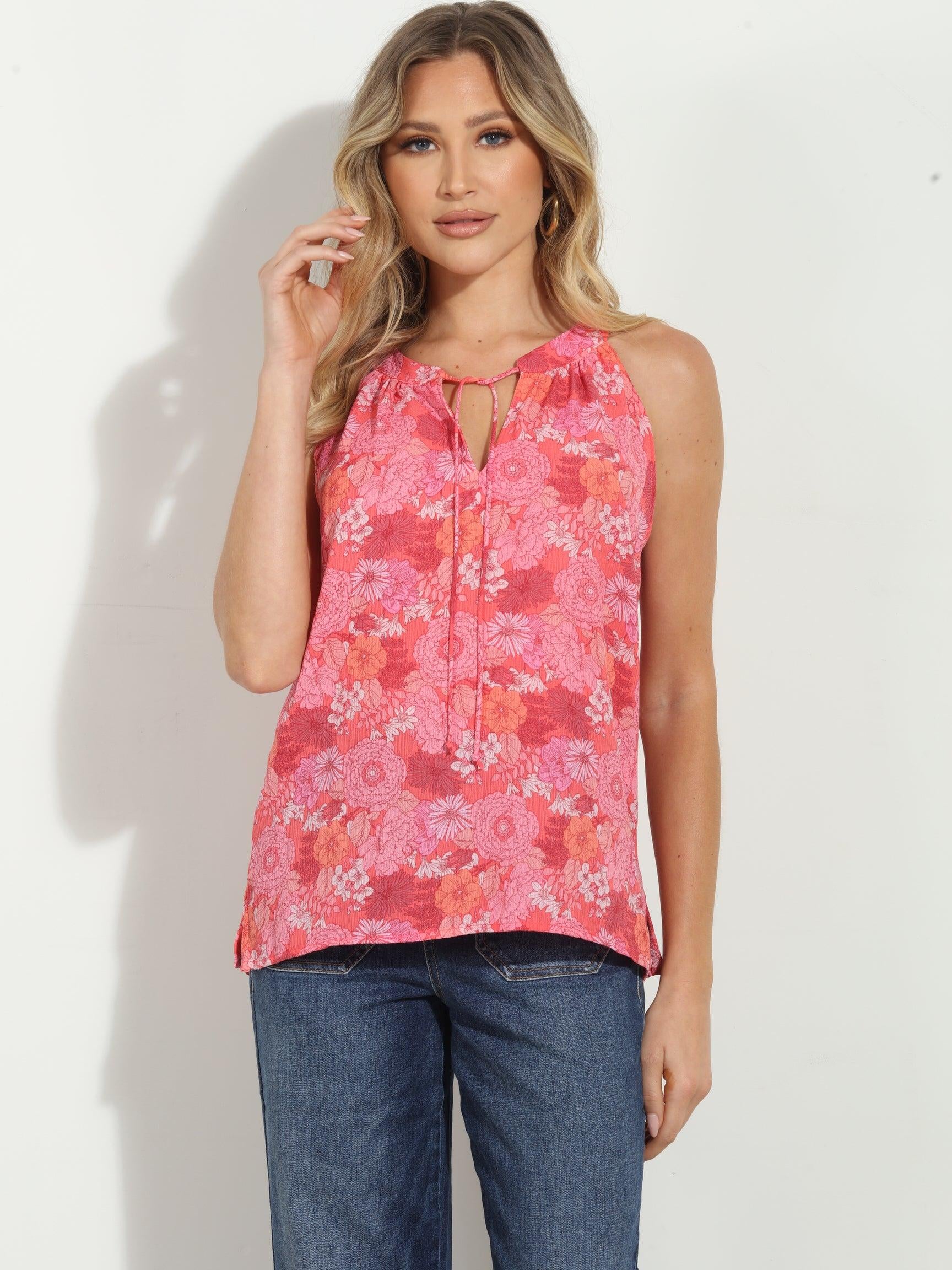 Syrus Split Neck Halter Top- FINAL SALE