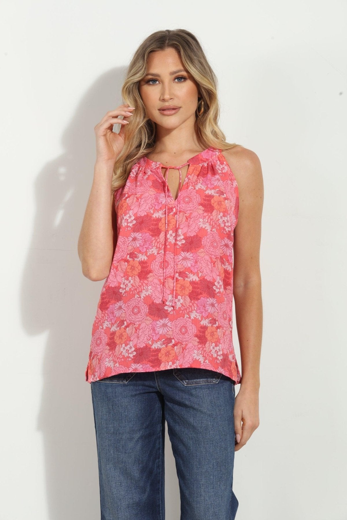 Syrus Split Neck Halter Top- FINAL SALE