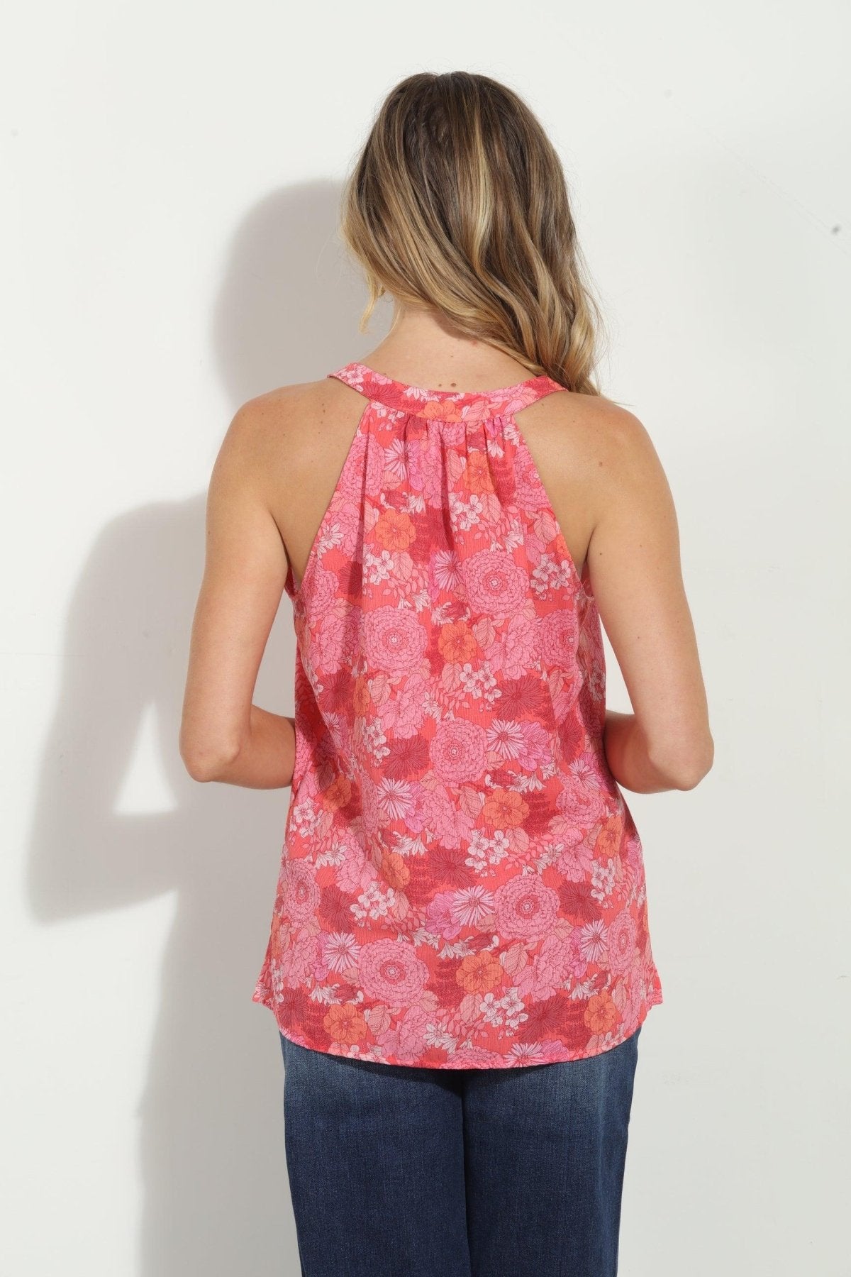 Syrus Split Neck Halter Top- FINAL SALE