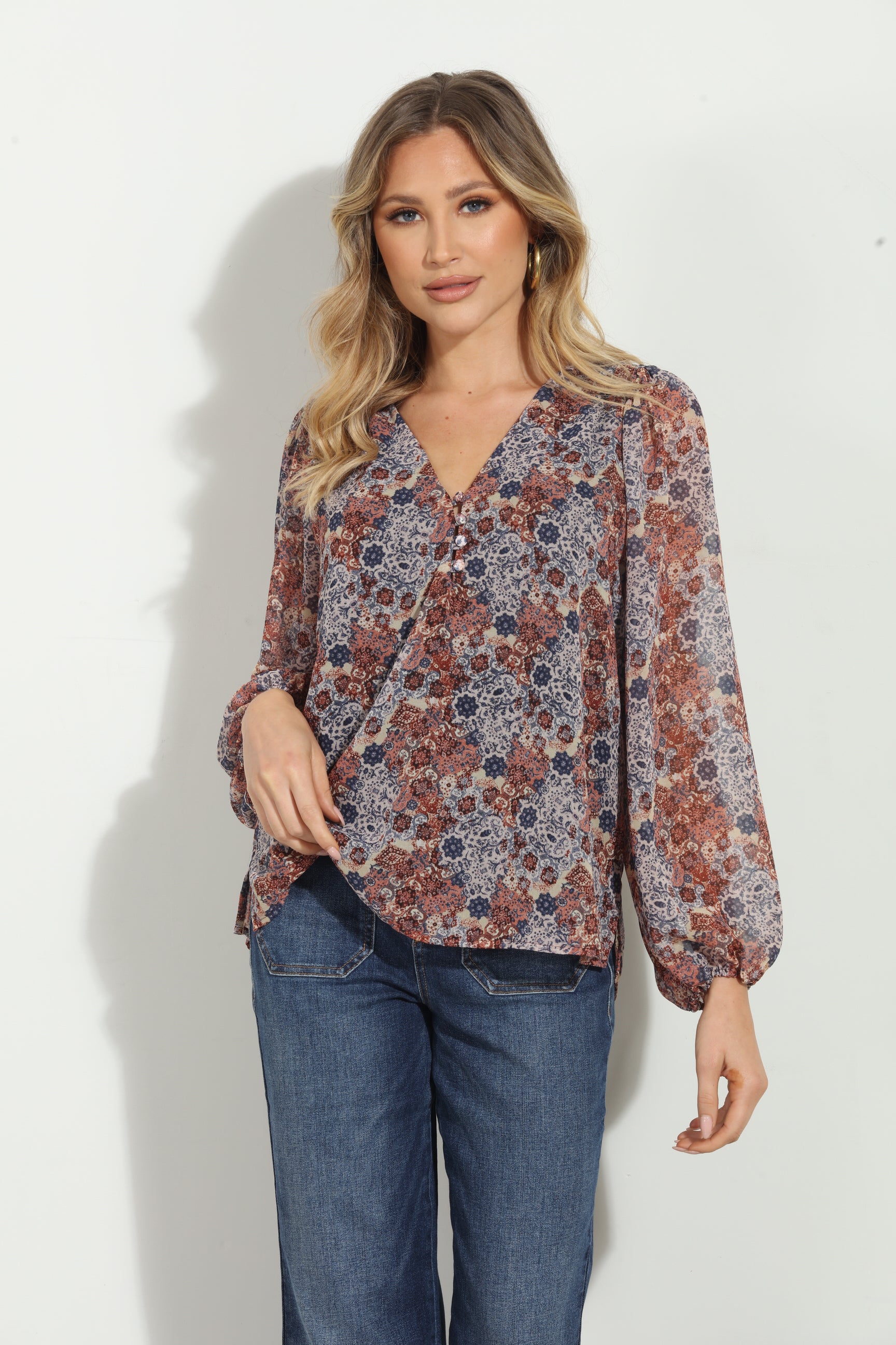 Rita Sweetheart Blouse