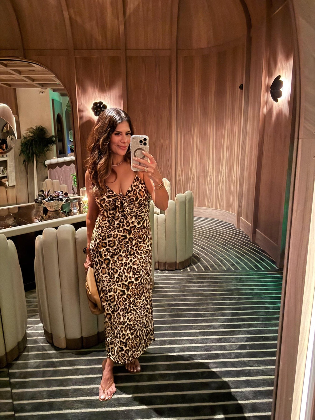 Savanna Stretch Front Tie Midi Dress-BEST SELLER