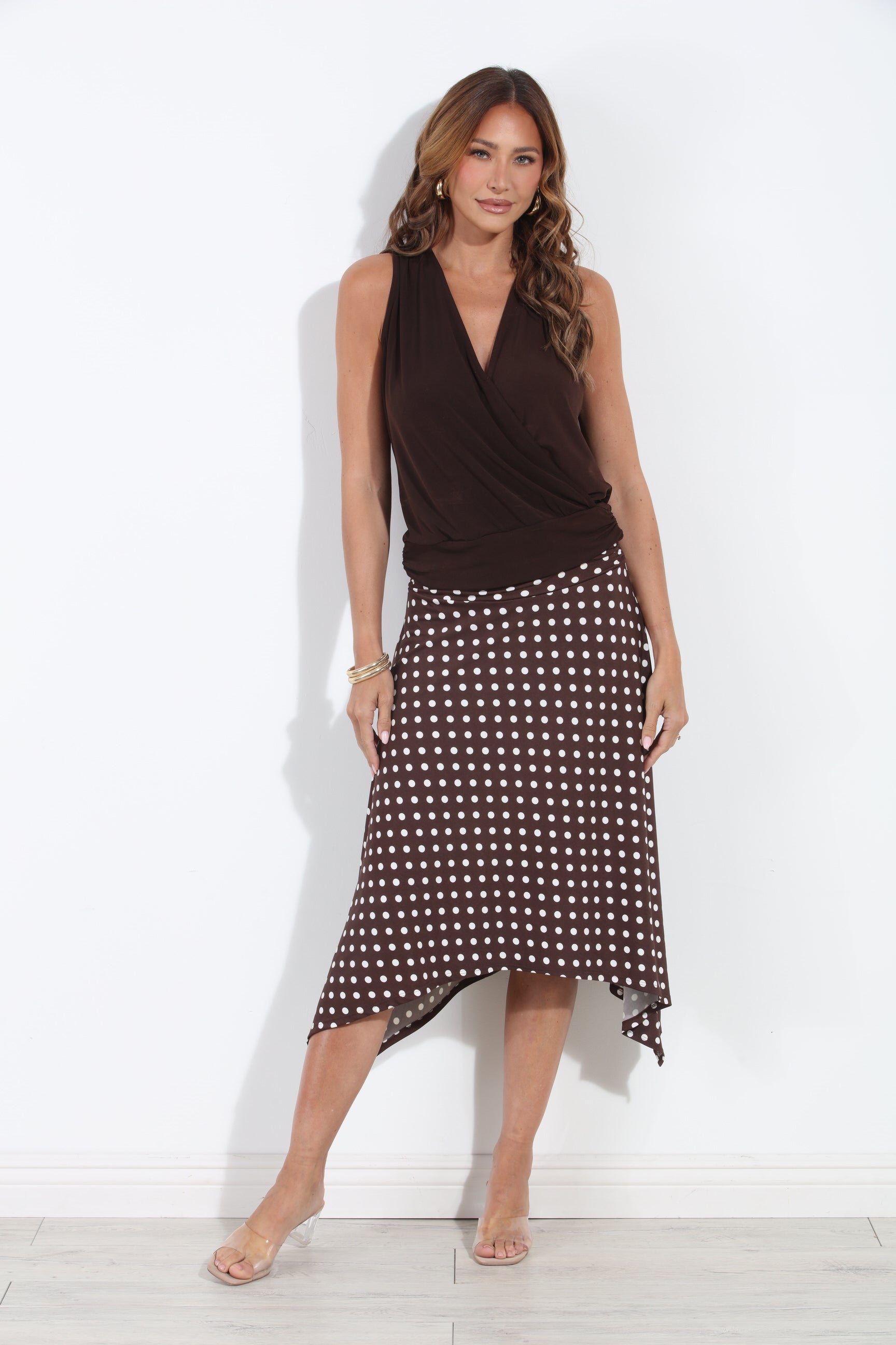 Charlie Bias Cut Midi Skirt