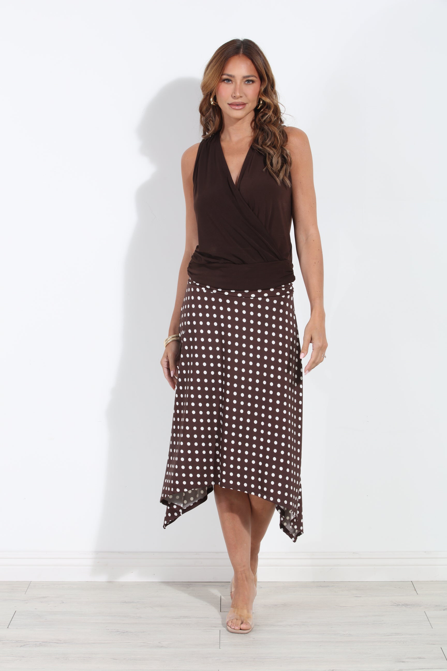 Charlie Bias Cut Midi Skirt