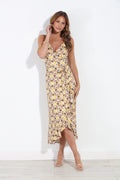 Marlowe Spaghetti Wrap Midi Dress-BEST SELLER