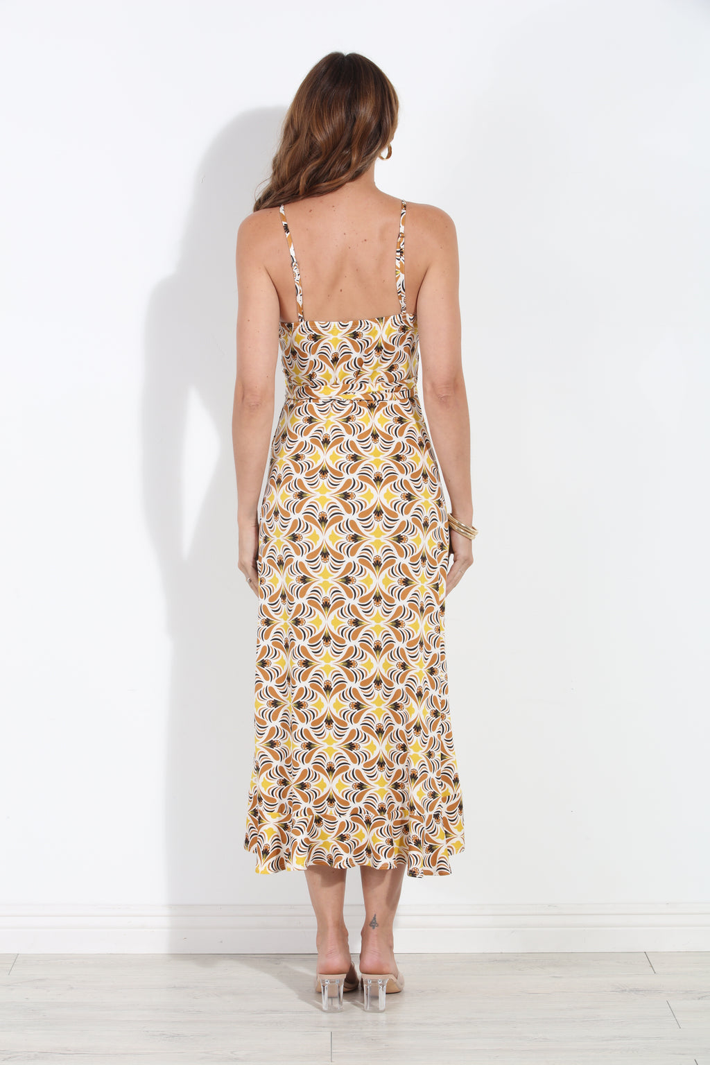 Marlowe Spaghetti Wrap Midi Dress-BEST SELLER