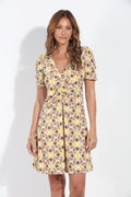 Marlowe V-Neck Shirred Dress-BEST SELLER