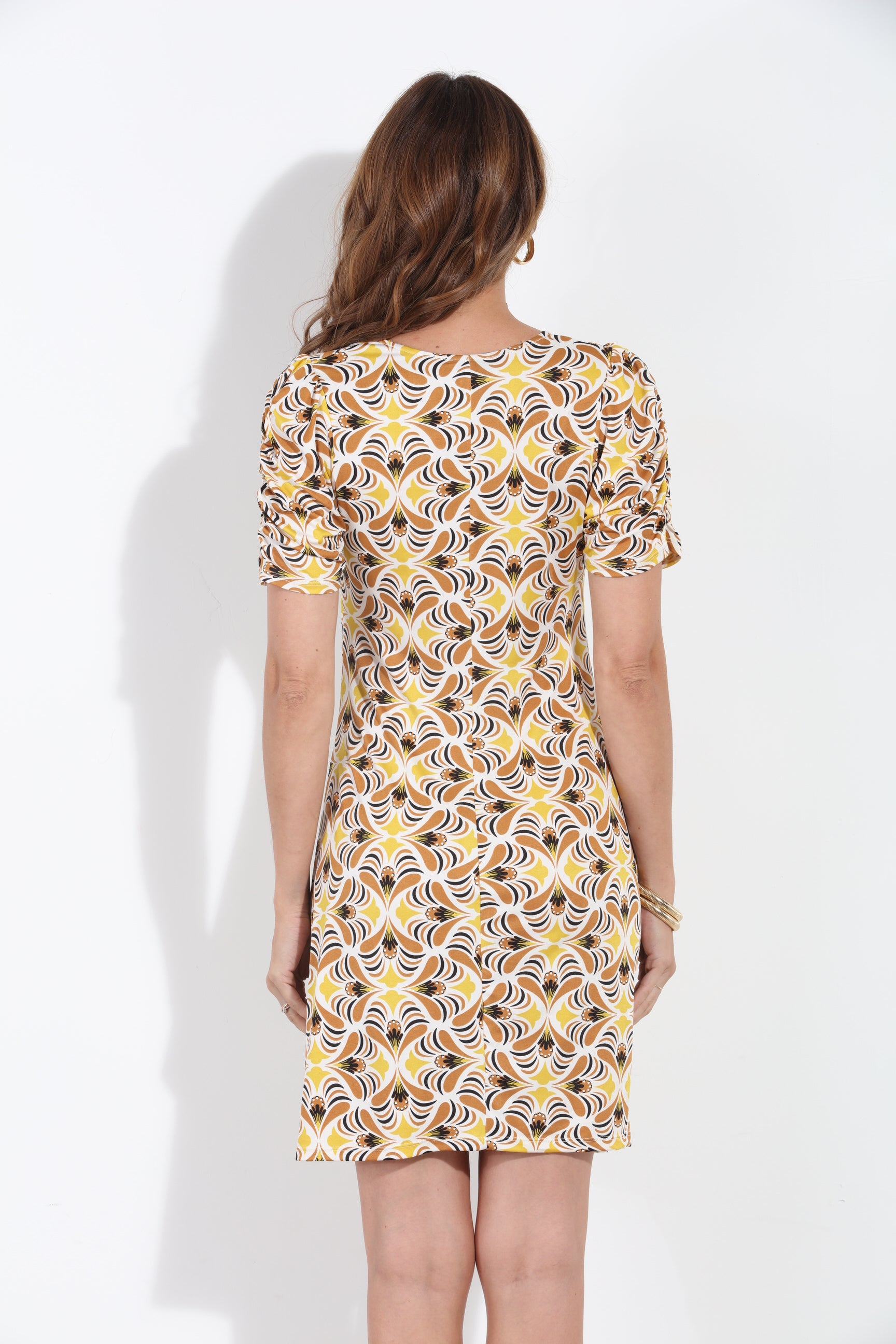 Marlowe V-Neck Shirred Dress-BEST SELLER