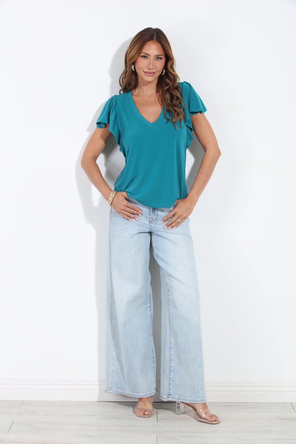 Jade Flutter Sleeve Tee