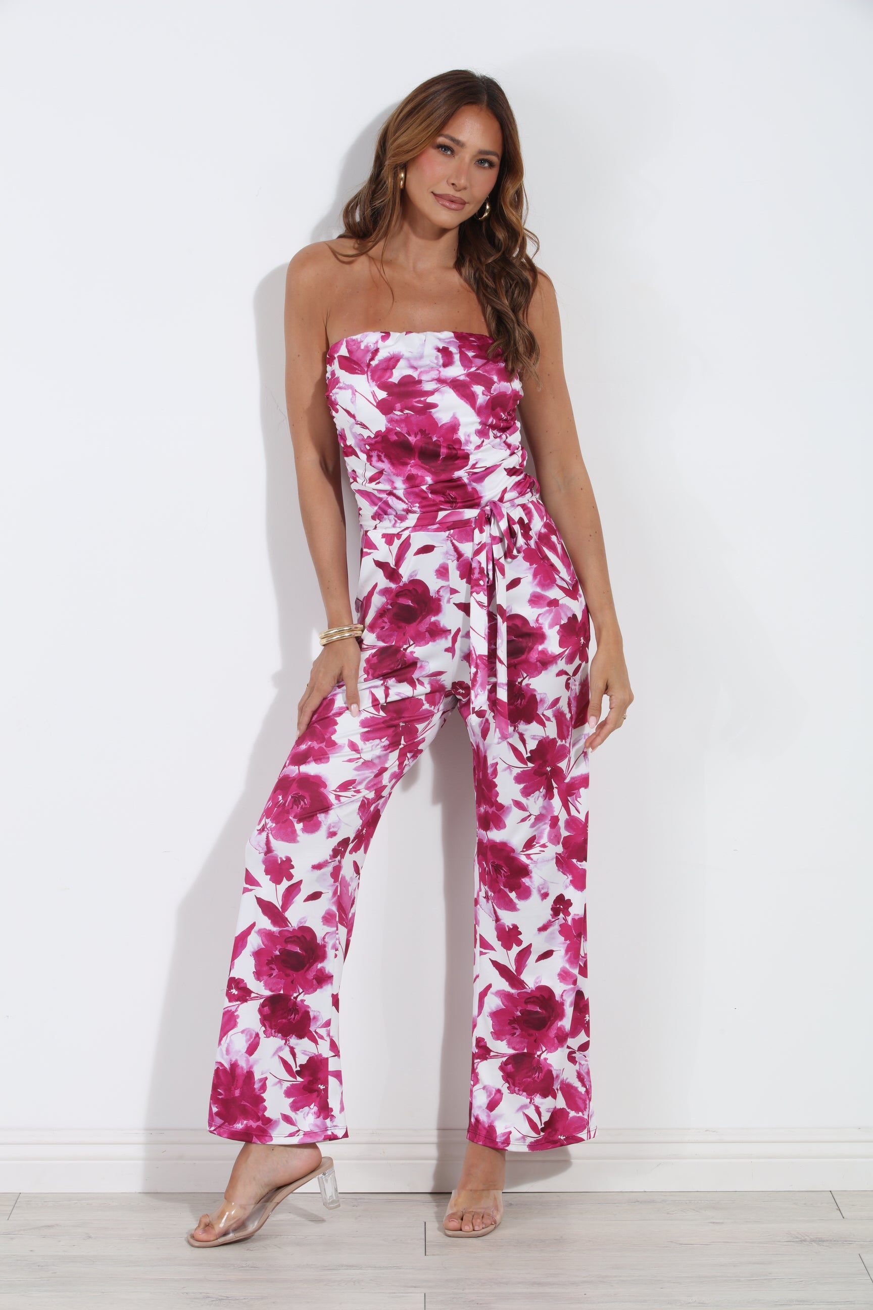 Viola Stretch Shirred Tube Jumpsuit-BEST SELLER