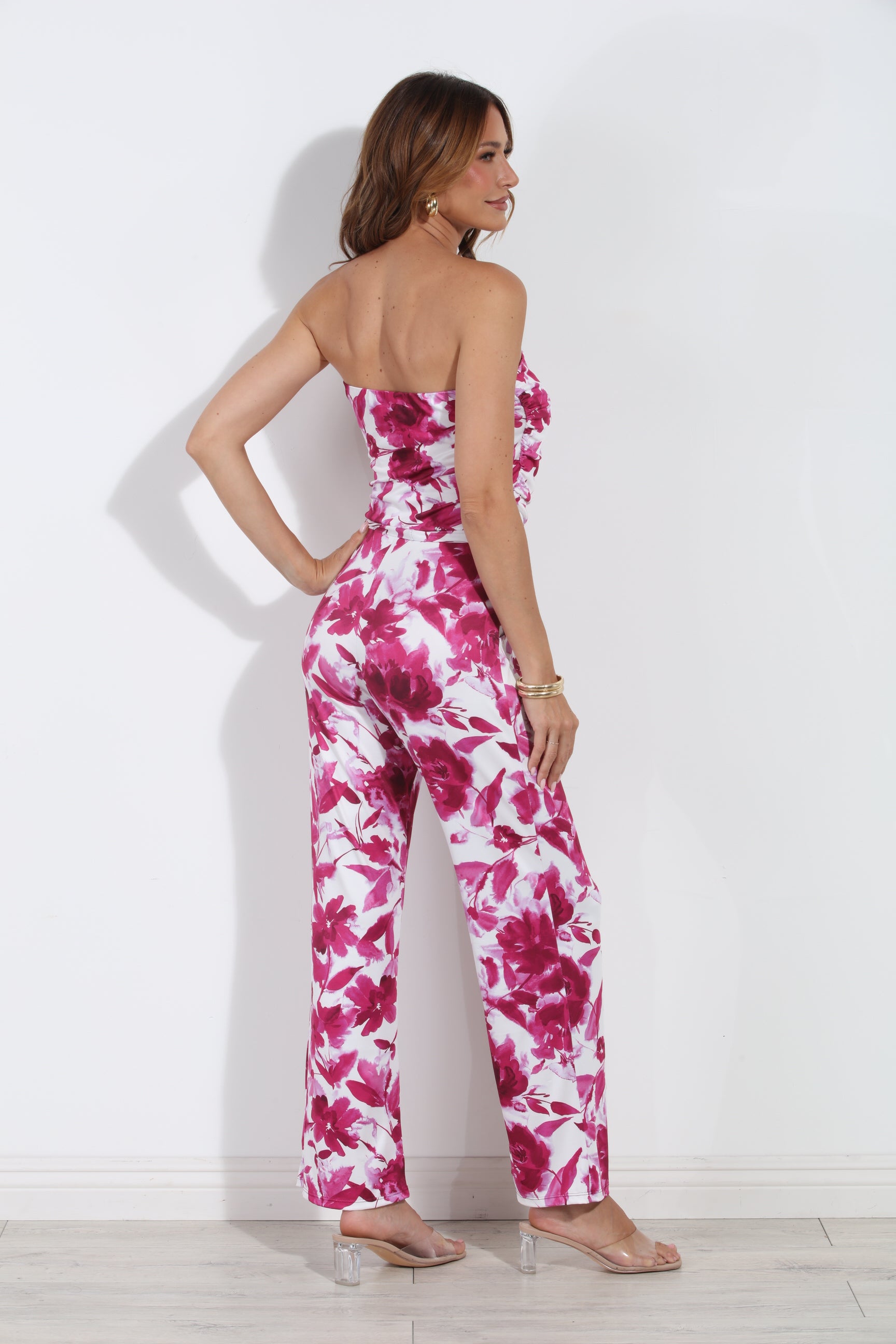 Viola Stretch Shirred Tube Jumpsuit-BEST SELLER