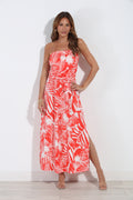 Solara Stretch Ruched Tube Maxi Dress-BEST SELLER
