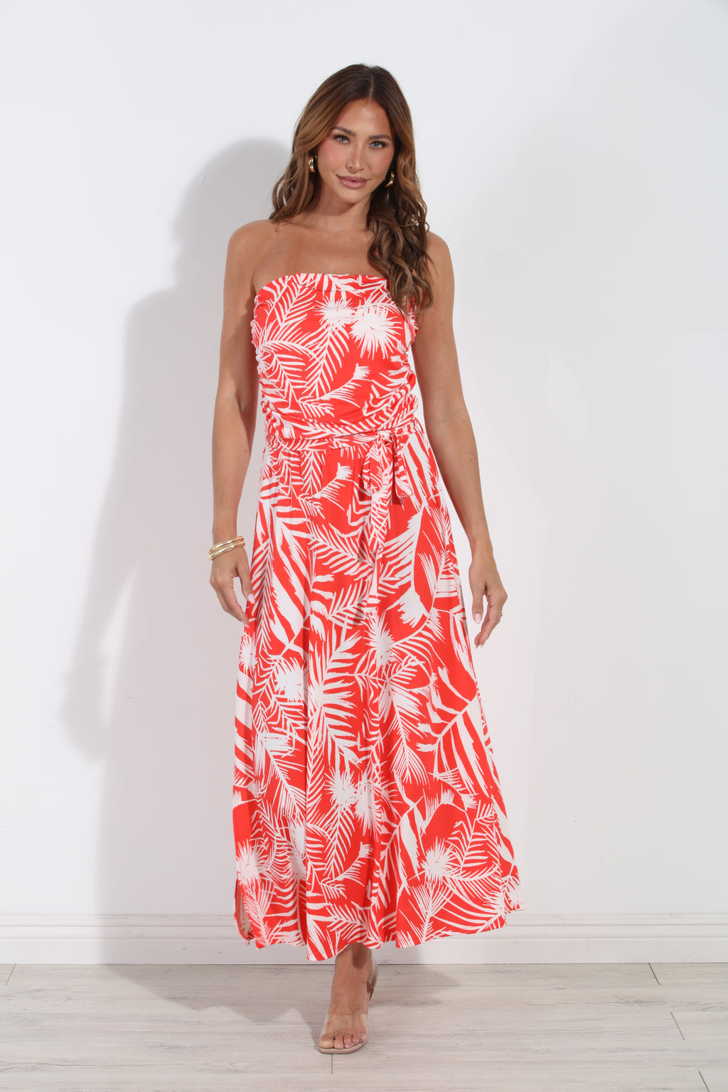Solara Stretch Ruched Tube Maxi Dress-BEST SELLER