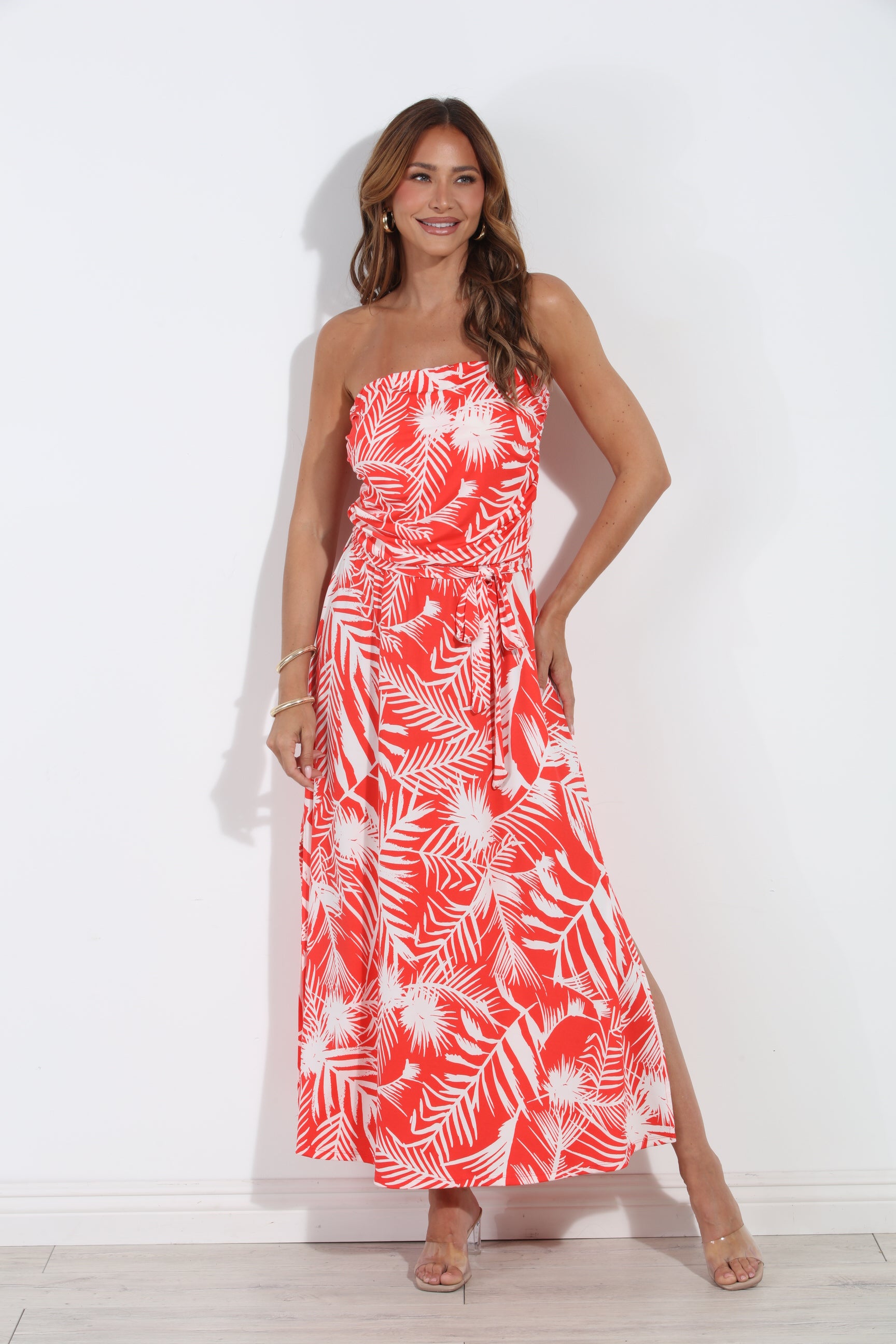 Solara Stretch Ruched Tube Maxi Dress-BEST SELLER