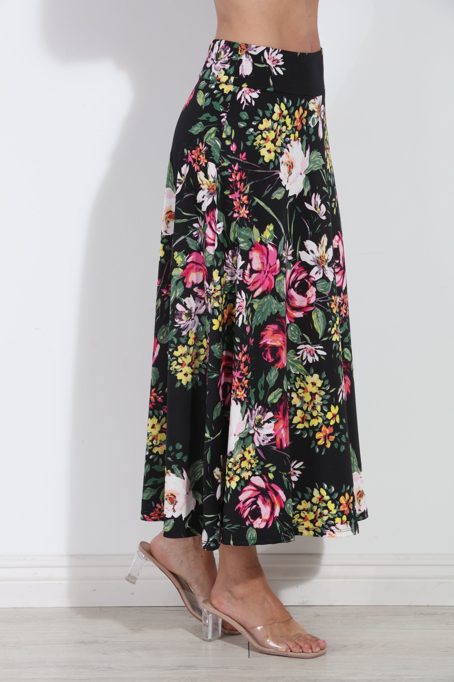 Catalina Striped Stretch Midi Skirt-BEST SELLER