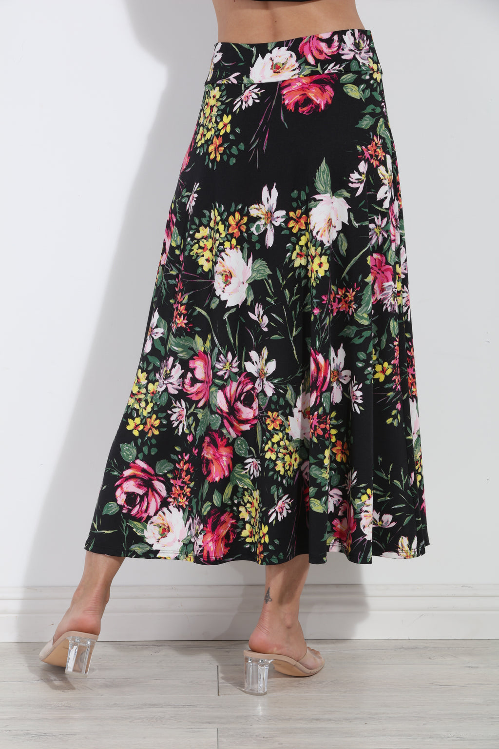 Catalina Striped Stretch Midi Skirt-BEST SELLER