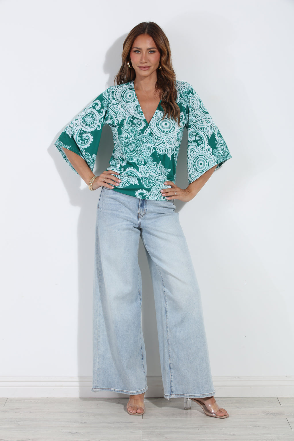 Cleo ITY Kimono Banded Top
