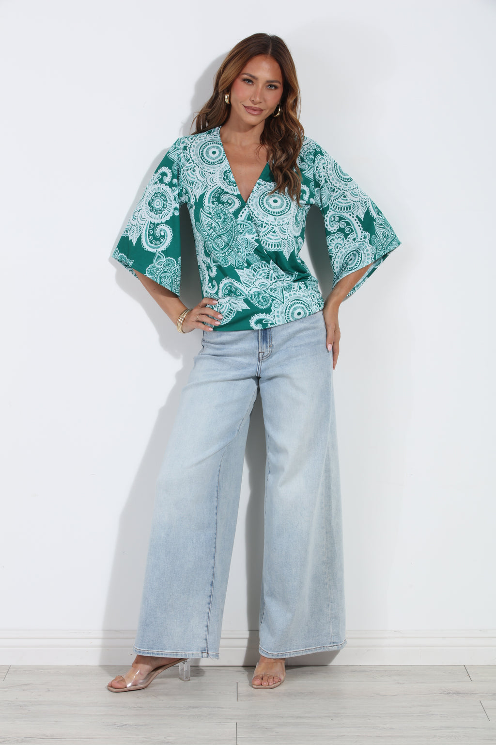 Cleo ITY Kimono Banded Top
