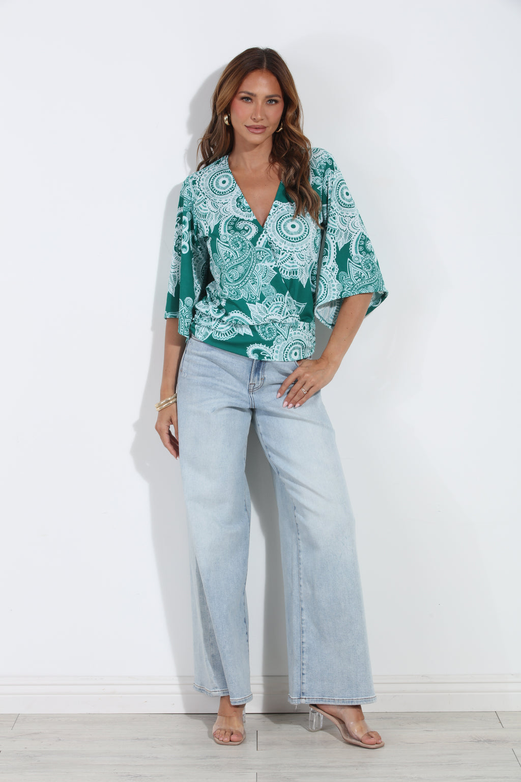 Cleo ITY Kimono Banded Top