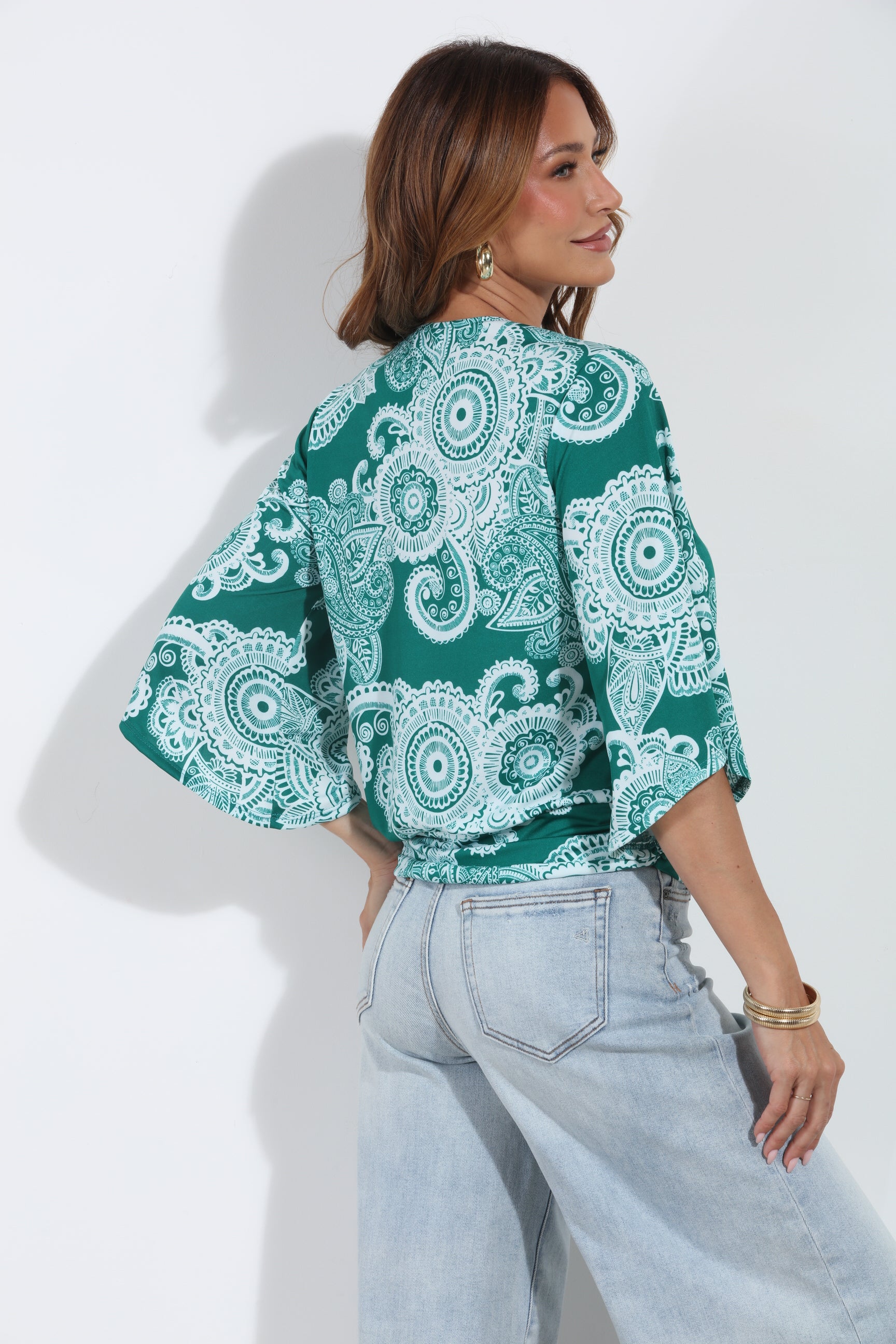 Cleo ITY Kimono Banded Top