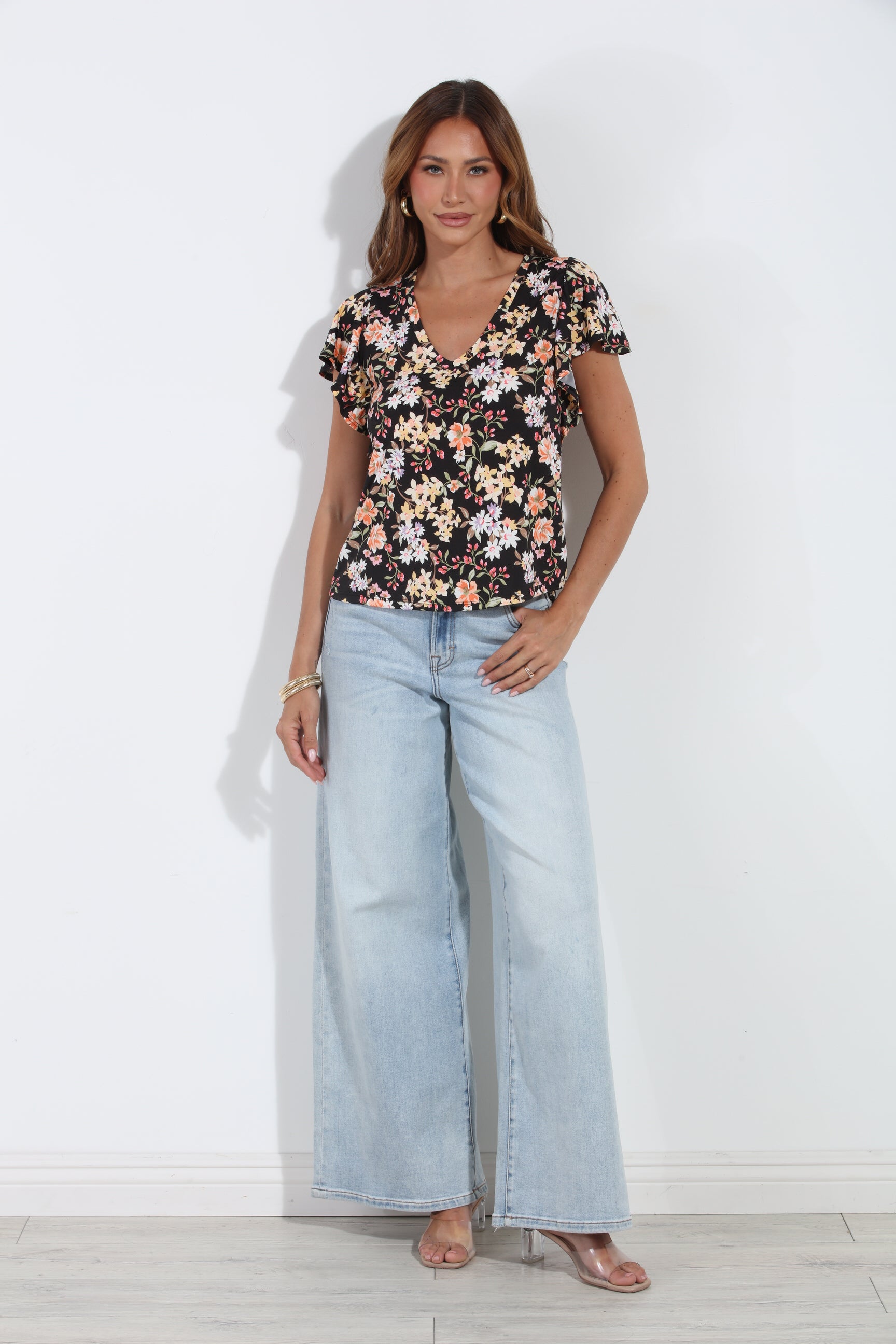Moonflower Flutter Sleeve Tee